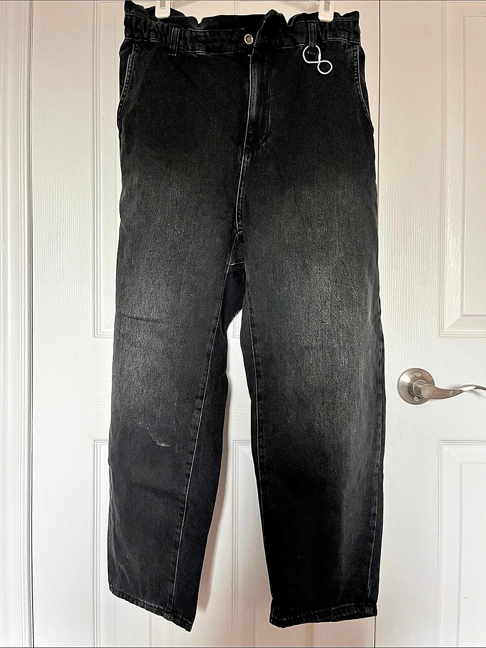 Zara ZW The 90s Mom Fit Mom Fit Jeans in Black Size (12) Like New